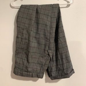 H&M wide leg, dad-fit dress pant in plaid